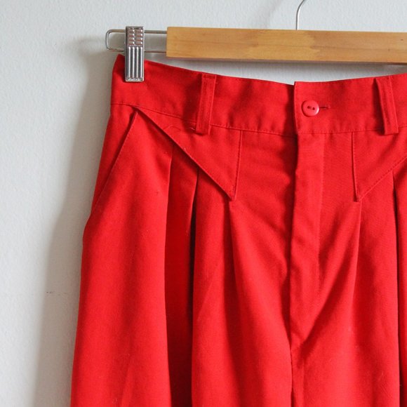 1980s Red Trousers / 24W / Editions Lifestyle - Picture 2 of 6